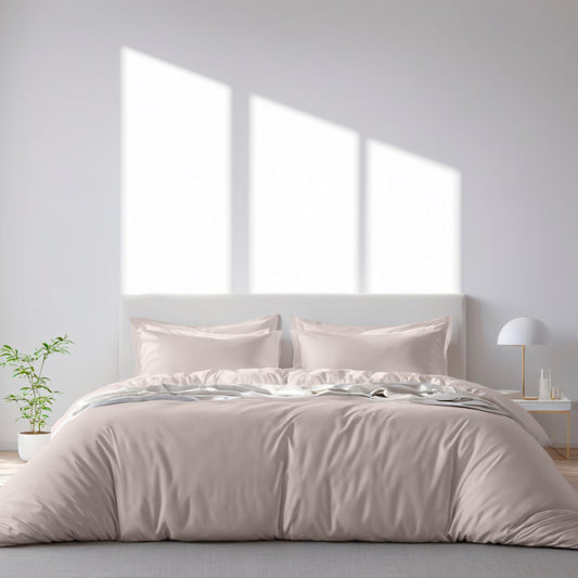 Beige Duvet Cover Queen Size Microfiber Set of 1 down Comforter Cover 2 Pillows